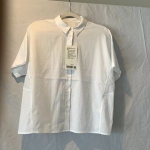 Boxy seersucker SS shirt